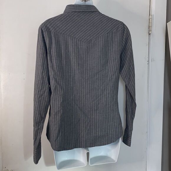 ROPER Grey Stripe Western Snap Button Down Shirt-S - Picture 4 of 7